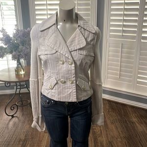 Anthropologie jacket with sweater sleeves